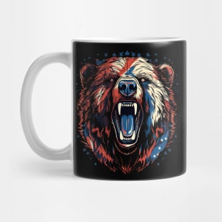 Patriotic Grizzly Bear Mug